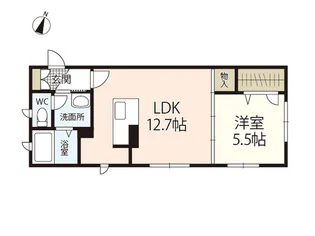 フローラ古江西【1階】の間取り