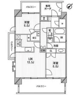東京都港区三田5【マンション】の間取り