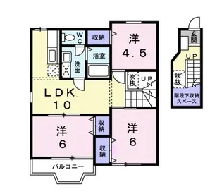 プリムローズA【2階】の間取り