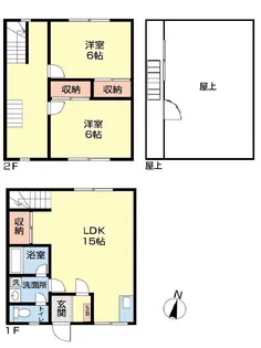 フラットルーフFの間取り