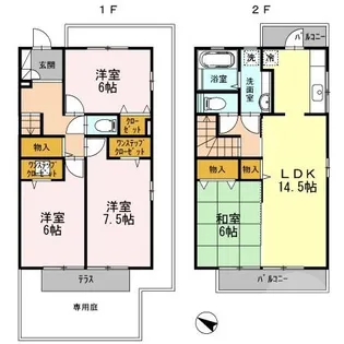 ウエストフィールド10 C棟【1階】の間取り