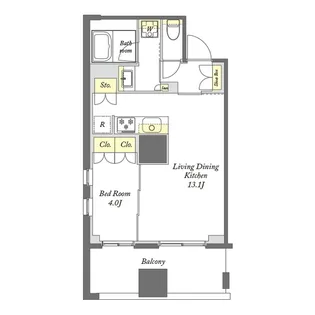 プライムメゾン横浜WEST【6階】の間取り