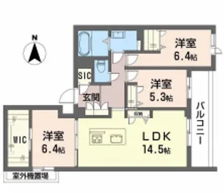 大阪府大阪市東住吉区北田辺2【マンション】の間取り