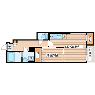 wave garden(ウェーブ・ガーデン)【1階】の間取り