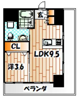 ベーシックビルディング八幡【7階】の間取り