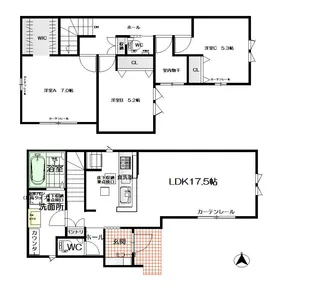 東京都板橋区中丸町【一戸建】の間取り