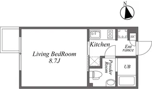 ARISTO白金高輪【4階】の間取り