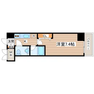 HF愛宕橋レジデンス【3階】の間取り