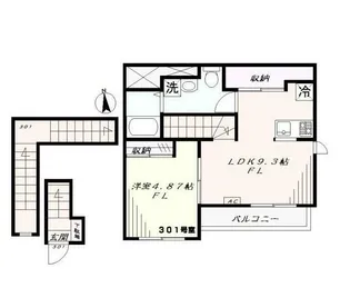 東京都杉並区堀ノ内2【アパート】の間取り