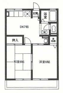 シテイハイム山王【2階】の間取り
