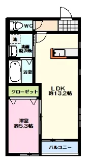 ルーチェビアンカ【1階】の間取り