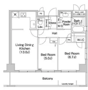 コンフォリア田町【10階】の間取り