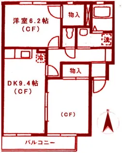 スクエア小杉A【1階】の間取り