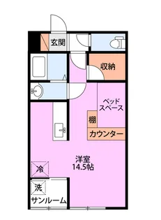 新築学生アパート【1階】の間取り