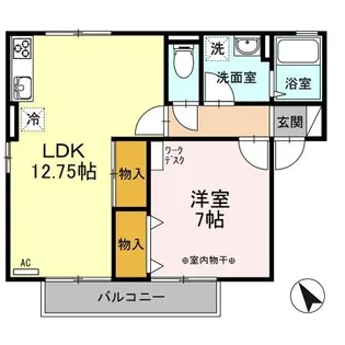 メゾン・リヴェール B【2階】の間取り