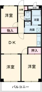 総業水戸第二ハイム【1階】の間取り