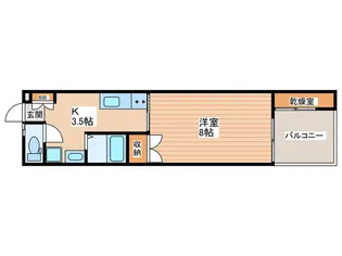 サンハイム八坂【1階】の間取り