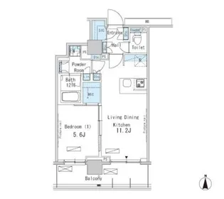 パークアクシス蒲田ステーションゲート【13階】の間取り