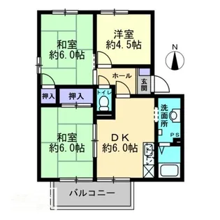 一忠ハイツ【2階】の間取り