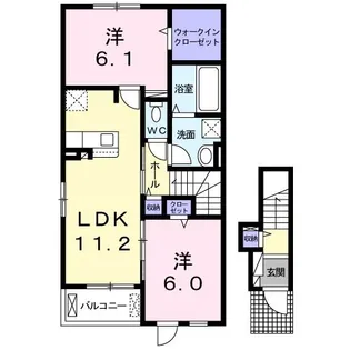 5th Avenue A【2階】の間取り