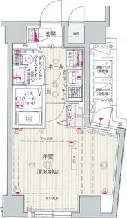 エステムプラザ名古屋・栄プレミアム【14階】の間取り