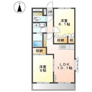 エスポワールII番館【2階】の間取り