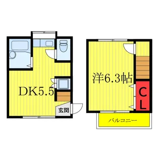 東田荘F棟【1階】の間取り