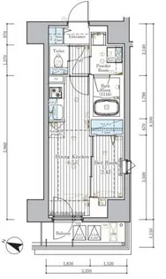 ミライズ横濱SOUTHレジデンス【1階】の間取り