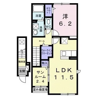 ドミール トキワ【2階】の間取り