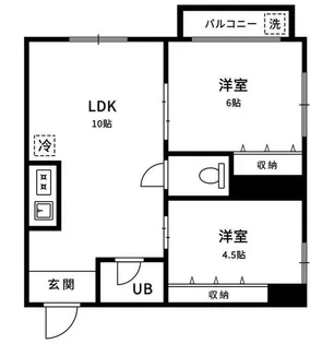 ハイツ大山【3階】の間取り