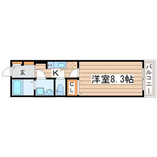 アスコット名取駅西【1階】の間取り