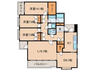 テラス成城【2階】の間取り