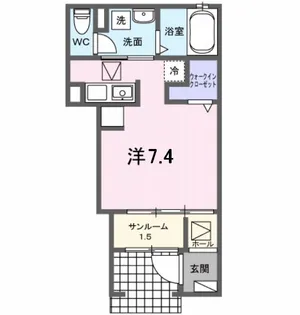 Cowbell Court【1階】の間取り
