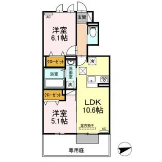 ラ メール【1階】の間取り