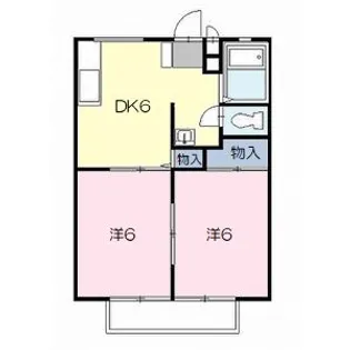 横塚ハイツ B【1階】の間取り