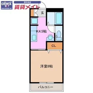 タウンコートII世【3階】の間取り