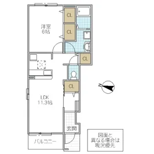 グランデサウス M【1階】の間取り