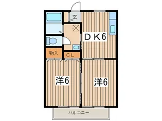 アドバンスK【1階】の間取り