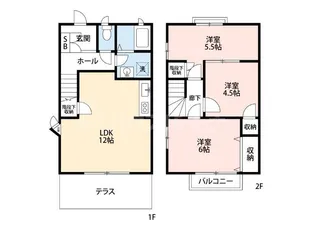 曽谷タウンハウスの間取り