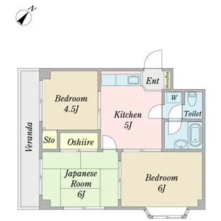 新松戸メゾンリビエール【2階】の間取り