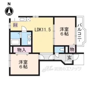 ニュー・カーム2【2階】の間取り