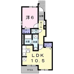 カラーレッド・ガーデン【1階】の間取り