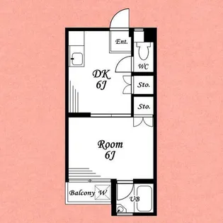 カネトモ新宿マンション【1階】の間取り