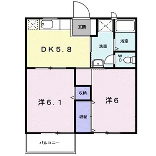 サンハイムA【2階】の間取り