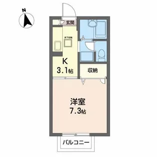 エスポアール・メイビ【1階】の間取り