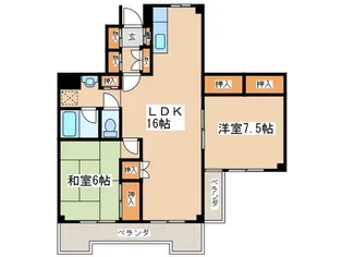 パルハウス萩原【2階】の間取り