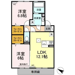 アベニール【1階】の間取り