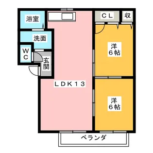 アピア永森【2階】の間取り
