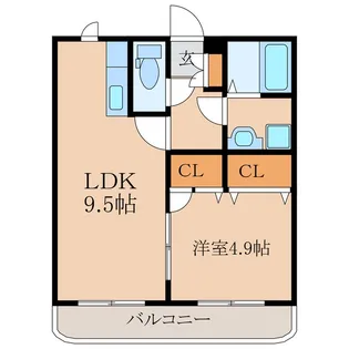 パークスクエア郷原【2階】の間取り