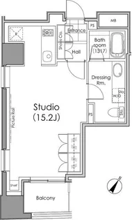 パークハビオ水天宮前【2階】の間取り